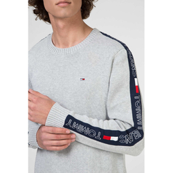 Tommy Jeans pánský šedý svetr Tape - XL (P01)