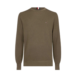 Tommy Hilfiger pánský khaki svetr Ricecorn - S (LFH)