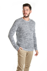 Tommy Hilfiger pánský šedý melírovaný svetr Tonal