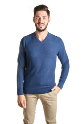 Tommy Hilfiger pánský námořnicky modrý svetr Ricecorn