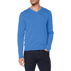 Tommy Hilfiger pánský světle modrý svetr s výstřihem do V