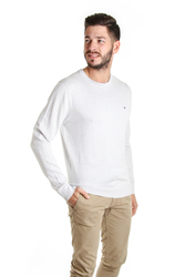 Tommy Hilfiger pánský světle modrý melírovaný tenký svetr
