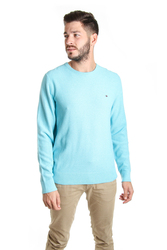 Tommy Hilfiger pánský světle modrý svetr Ricecorn