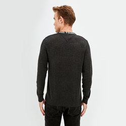 Tommy Jeans pánský tmavě šedý svetr Solid - XL (P02)