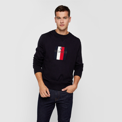Tommy Hilfiger pánský tmavě modrý svetr Graphic - XXL (CJM)