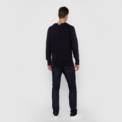 Tommy Hilfiger pánský tmavě modrý svetr Graphic - XXL (CJM)
