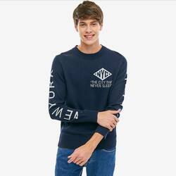 Tommy Hilfiger pánský tmavě modrý svetr Graphical