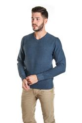 Tommy Hilfiger pánský tmavě modrý svetr Ricecorn