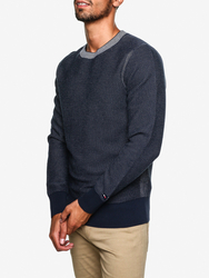Tommy Hilfiger pánský tmavě modrý svetr Structure
