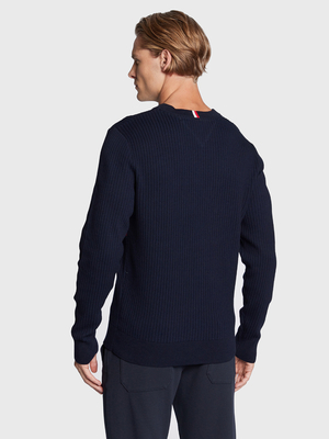 Tommy Hilfiger pánský tmavě modrý svetr - XXL (0GY)