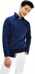 Tommy Hilfiger pánský tmavě modrý svetr Double - S (CUN)