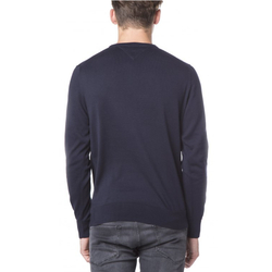 Tommy Hilfiger pánský tmavě modrý svetr Plaited - XXL (403)