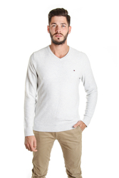 Tommy Hilfiger pánský světle šedý svetr Ricecorn