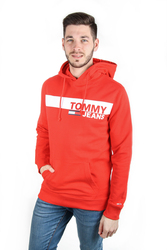 Tommy Hilfiger pánská červená mikina Essential