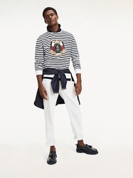 Tommy Hilfiger pánská pruhovaná mikina Naval - XL (0A4)