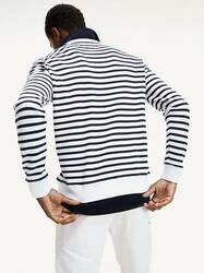 Tommy Hilfiger pánská pruhovaná mikina Naval - XL (0A4)