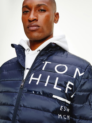 Tommy Hilfiger pánská prošívaná tmavě modrá bunda - XXL (DW5)