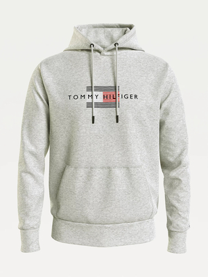 Tommy Hilfiger pánská šedá mikina s kapucí - M (P91)