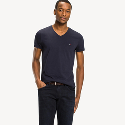 Tommy Hilfiger pánské tmavě modré tričko - L (416)