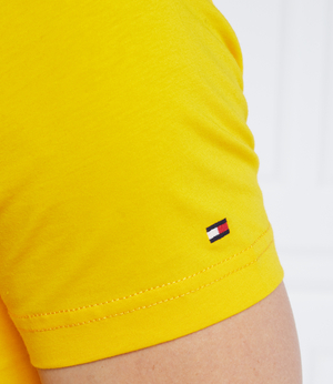 Tommy Hilfiger pánské žluté tričko - S (ZER)