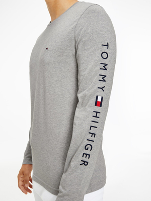 Tommy Hilfiger pánské šedé triko s dlouhým rukávem - S (P91)