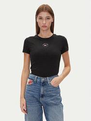 Tommy Jeans dámské černé tričko - L (BDS)