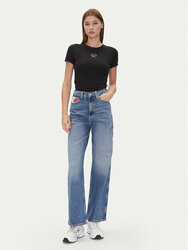 Tommy Jeans dámské černé tričko - L (BDS)