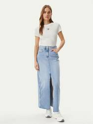 Tommy Jeans dámské bílé tričko - XS (YBL)