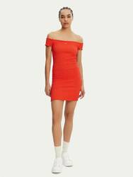 Tommy Jeans dámské oranžové šaty - XS (SN6)