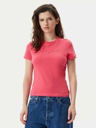 Tommy Jeans dámské růžové tričko - L (XI2)