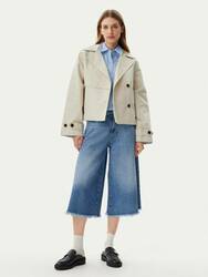 Tommy Jeans dámský béžový trenčkot - XS (ACG)