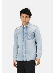 Tommy Jeans pánská džínová košile - M (1AB)