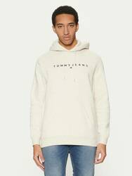 Tommy Jeans pánská krémová melírovaná mikina - S (AE3)