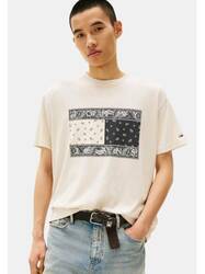 Tommy Jeans pánské béžové tričko - L (ACG)