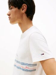 Tommy Jeans pánské krémové tričko - S (YBH)