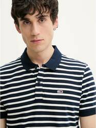 Tommy Jeans pánské pruhované polo tričko - L (0A6)