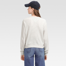 Tommy Jeans dámská šedá mikina Waffle - M (PPP)