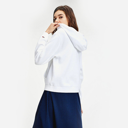 Tommy Jeans dámská bílá mikina s kapucí Detail - XS (YBR)