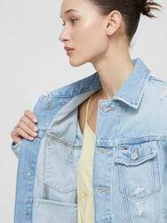 Tommy Jeans dámská džínová bunda Mom - XS (1AB)