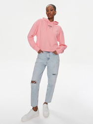 Tommy Jeans dámská růžová mikina - M (TIC)