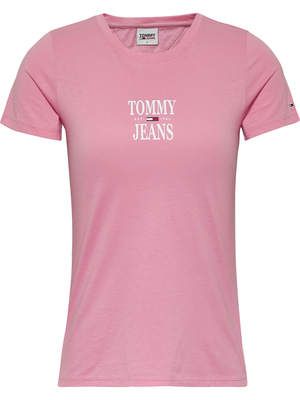 Tommy Jeans dámské růžové tričko - S (THE)