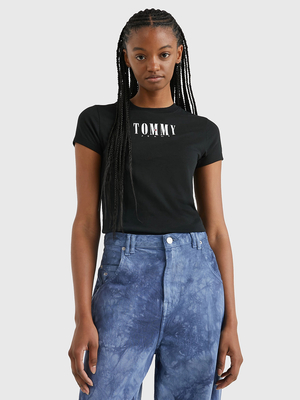 Tommy Jeans dámské černé tričko - M (BDS)