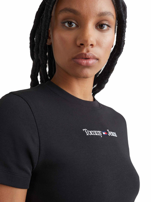 Tommy Jeans dámské černé tričko - M (BDS)