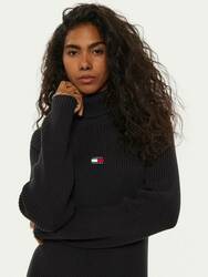 Tommy Jeans dámské černé úpletové šaty - XS (BDS)