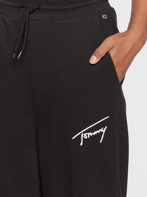 Tommy Jeans dámské černé tepláky TOMMY SIGNATURE - M/R (BDS)