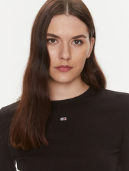 Tommy Jeans dámské černé tričko Slim - XS (BDS)