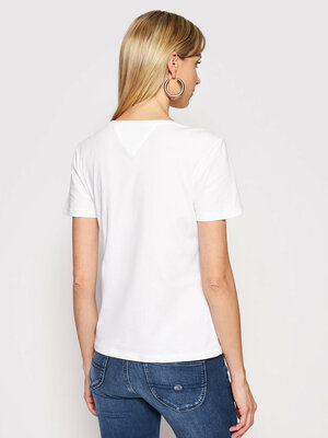 Tommy Jeans dámské bílé tričko - M (YBL)