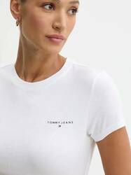 Tommy Jeans dámské bílé tričko - XS (YBR)