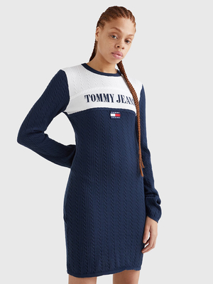 Tommy Jeans dámské modré šaty - XS (C87)