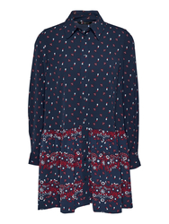 Tommy Jeans dámské modré šaty Floral - S (0GK)